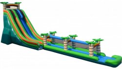 Tiki Water Slide into Slip n Slide