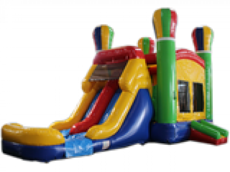 Double lane Rainbow Bounce House